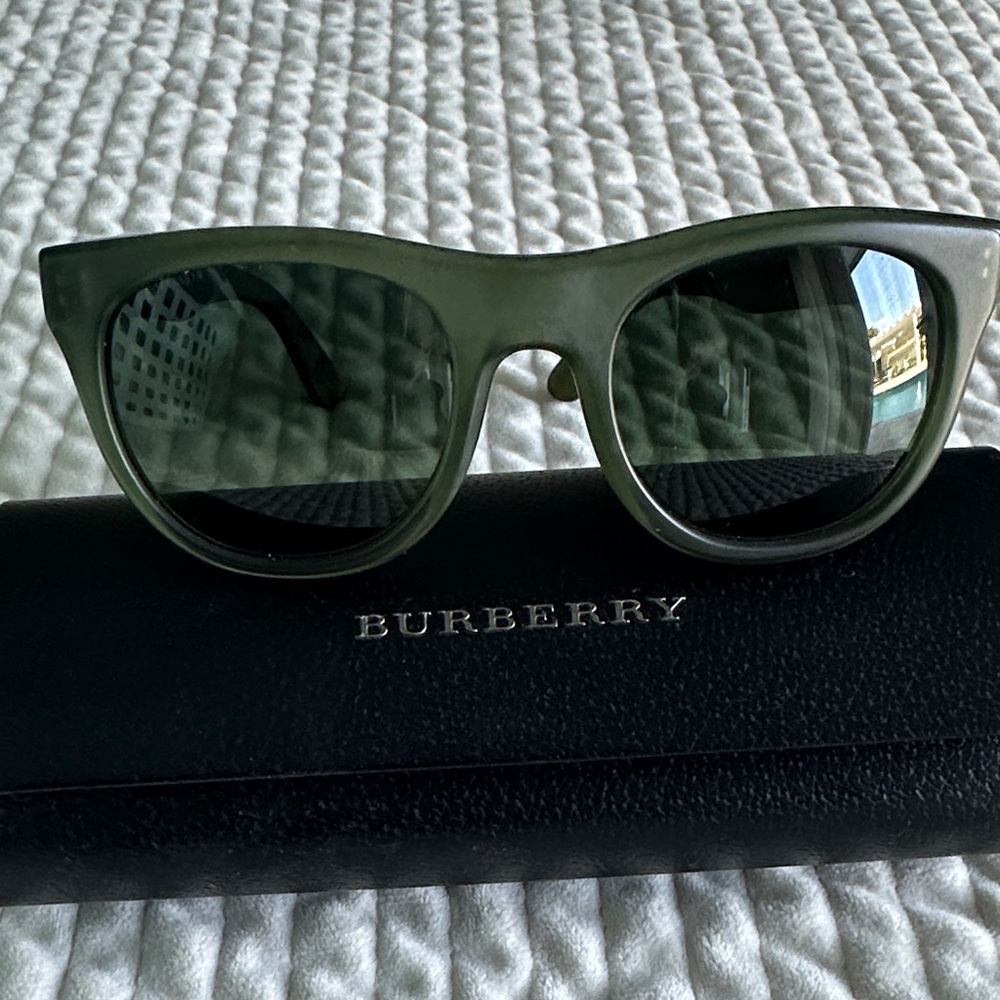 Burberry Olive Green Cat-Eye Sunglasses